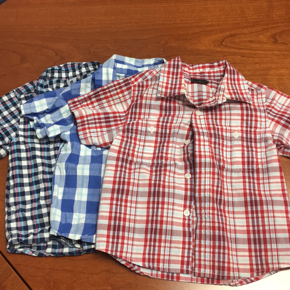 Bundle: 3 Boys Button Down Short Sleeve Shirts